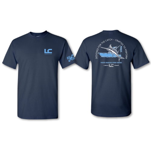 White Marlin Open T-Shirt - Navy