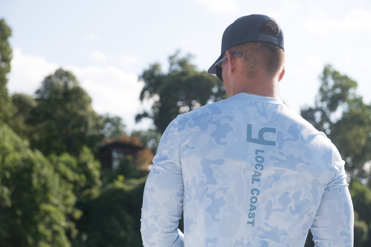 Blue Camo Bamboo UPF40+ Shirt - Local Coast
