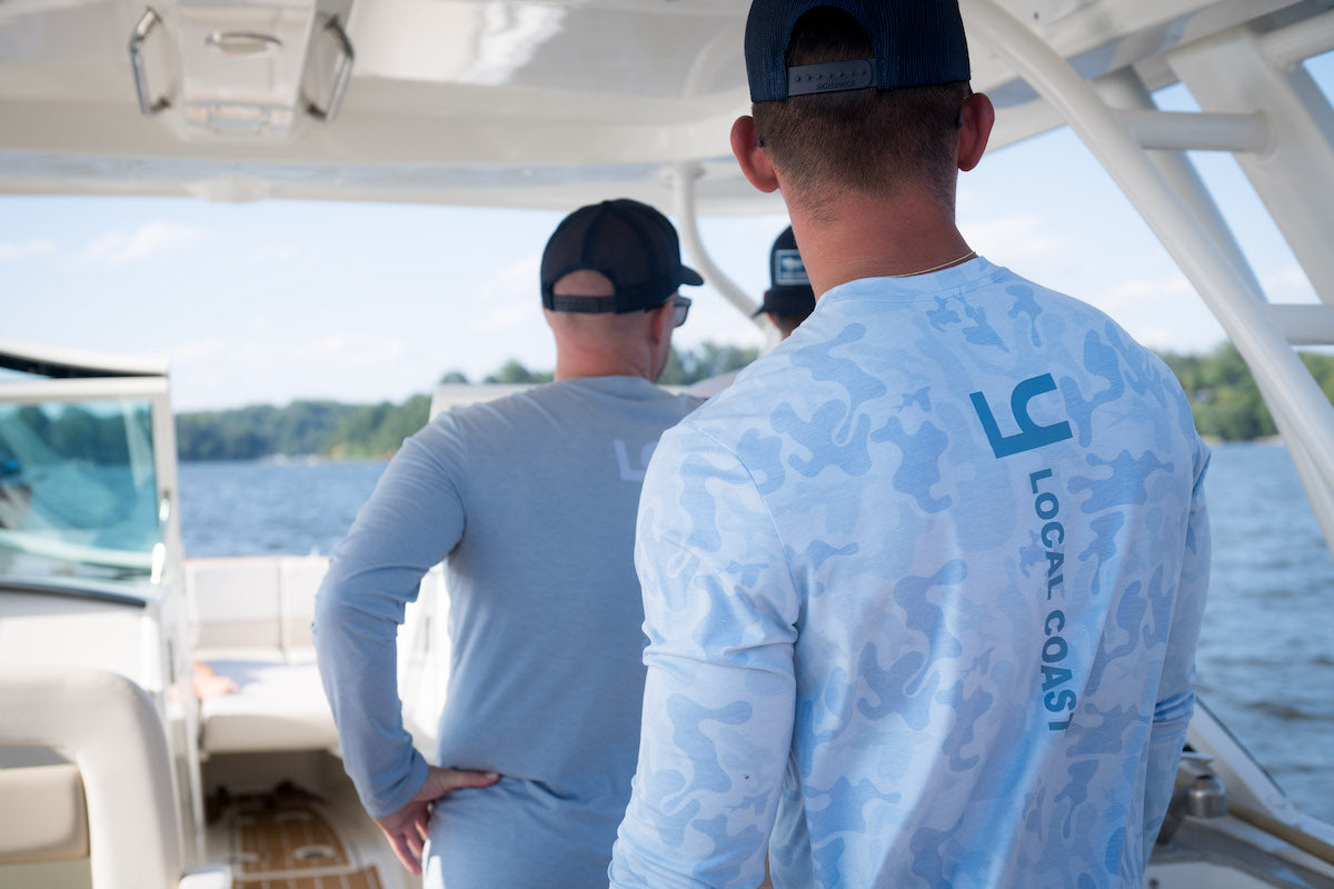 Blue Camo Bamboo UPF40+ Shirt - Local Coast