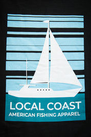 Youth Black Sailboat Sweatshirt - Local Coast