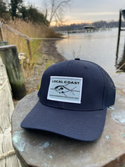 Local Coast™ Black with grey Flat King Hat - Local Coast