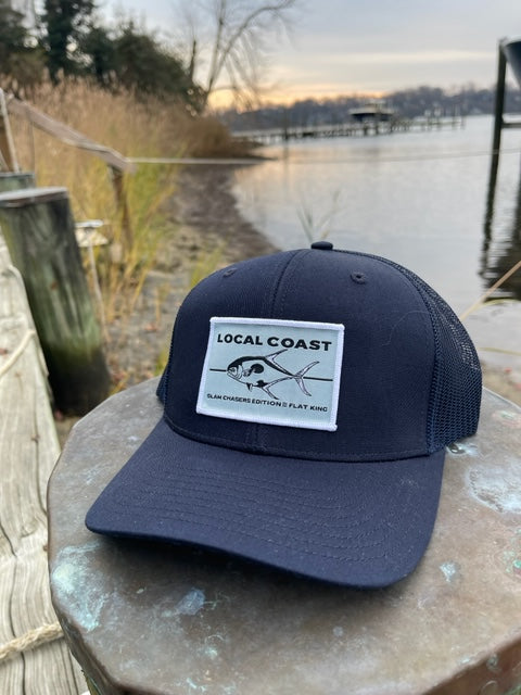 Local Coast™ Black with grey Flat King Hat - Local Coast