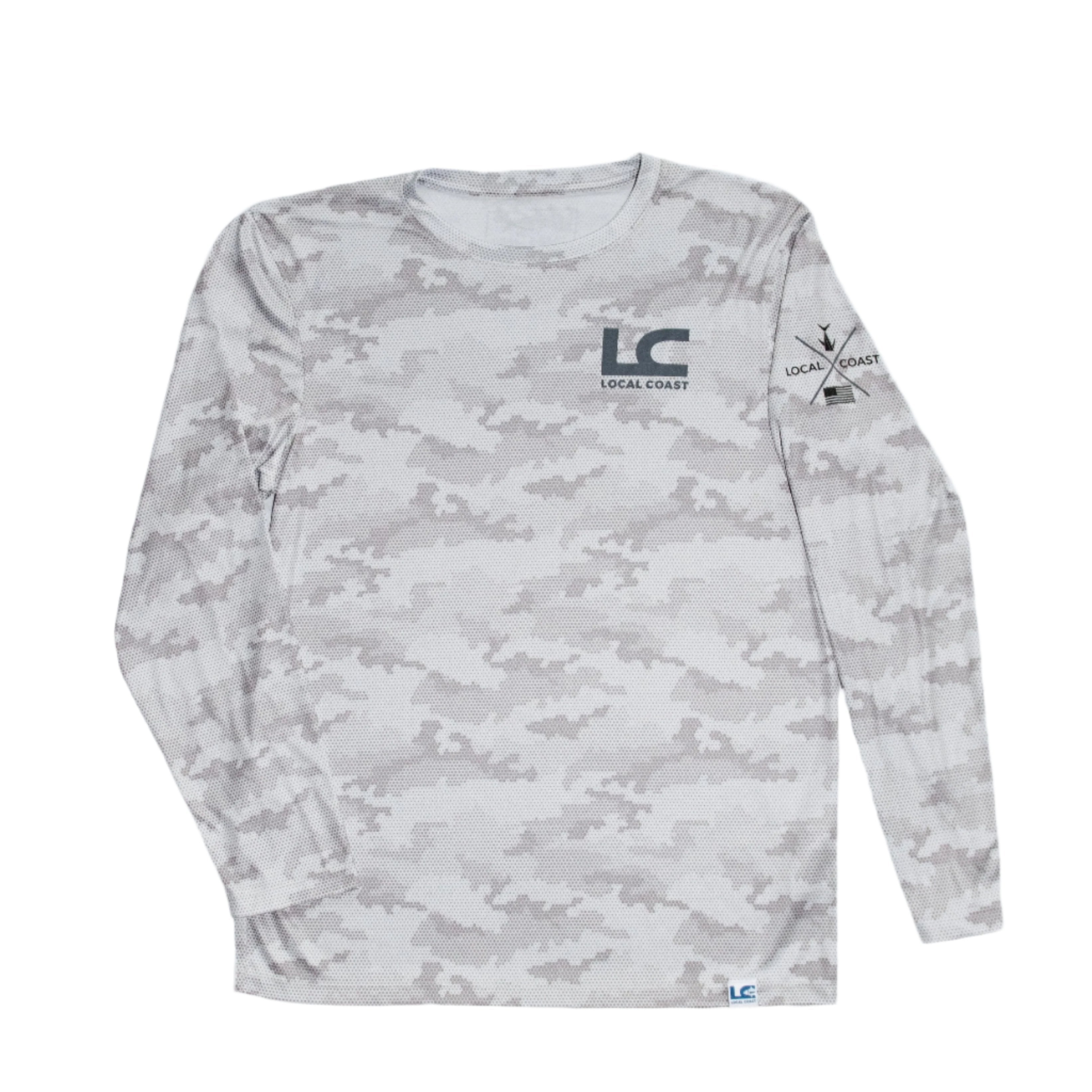 Grey Camo Long Sleeve UPF50+ T-SHIRT - Local Coast