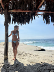 Sun & Palm Print Bikini Top