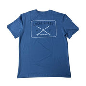 Surf Performance Tee - Navy with Custom Surfboard Design