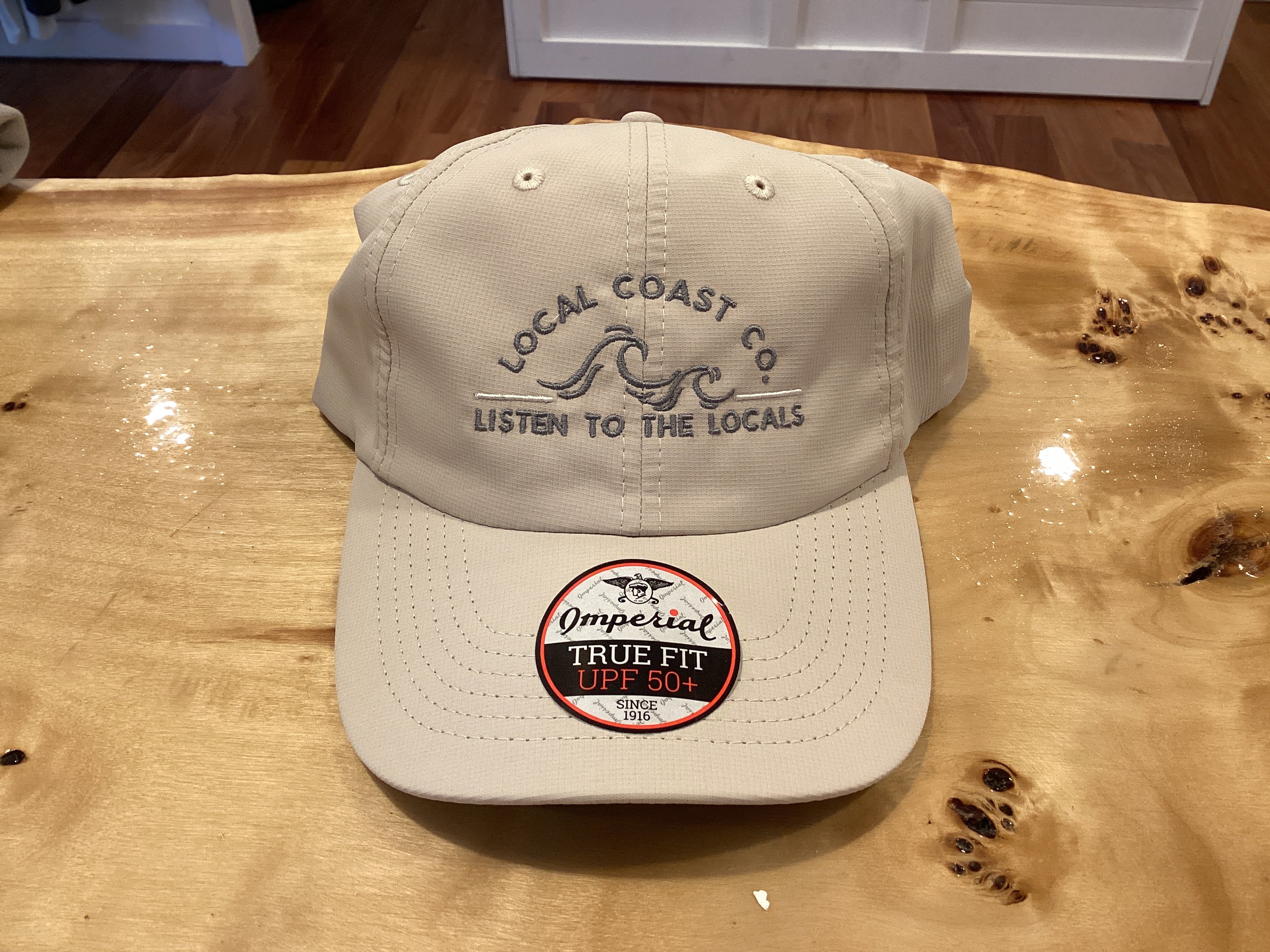 Tan “Listen to the Locals” Waves Hat