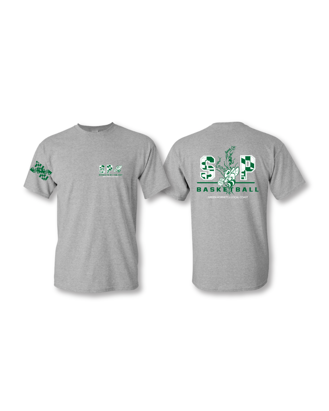 Adult Green Hornets x Local Coast Heather Gray T-Shirt