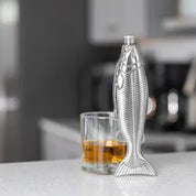Stainless Steel Fish Travel Flask, 4 Ounce Capacity