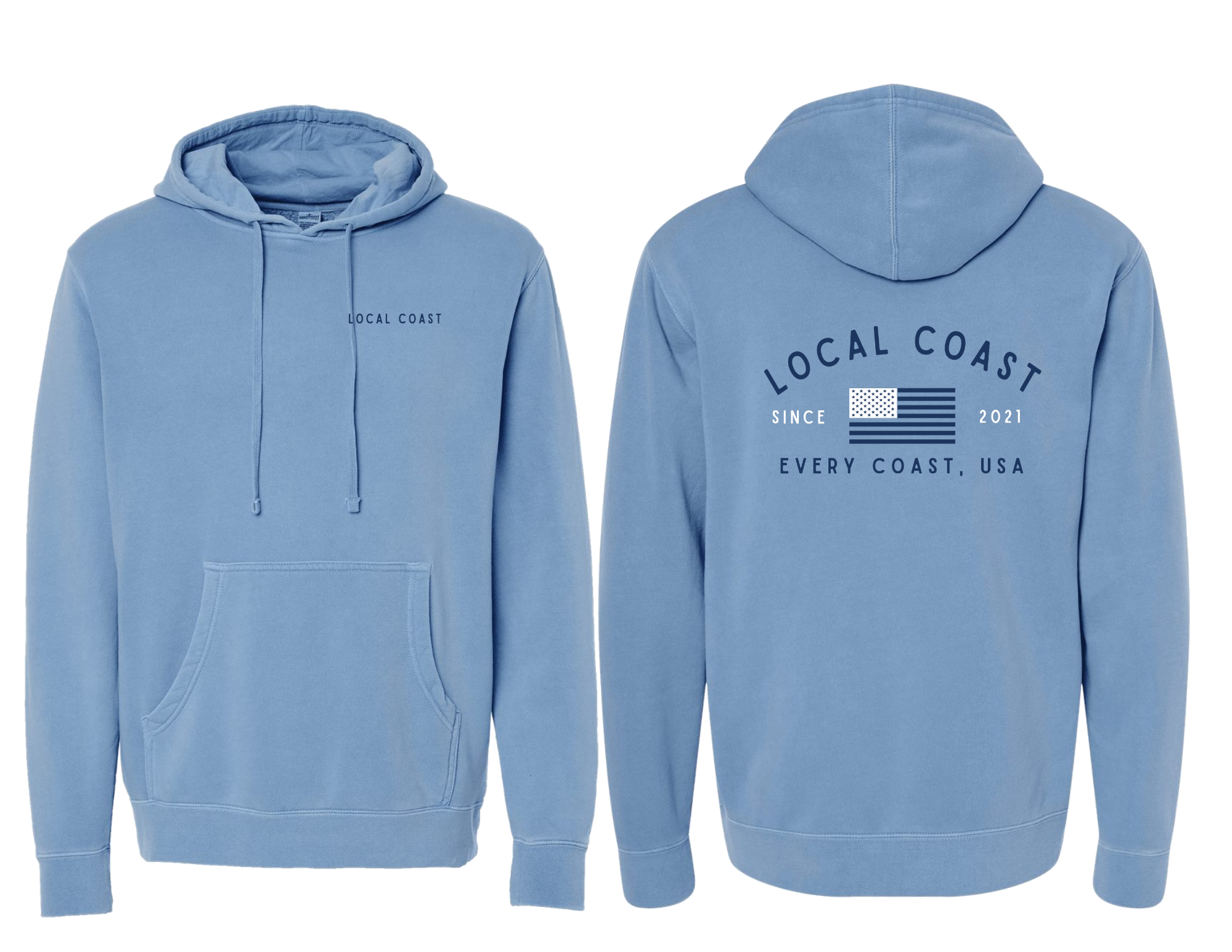 Blue Americana Hooded Sweatshirt
