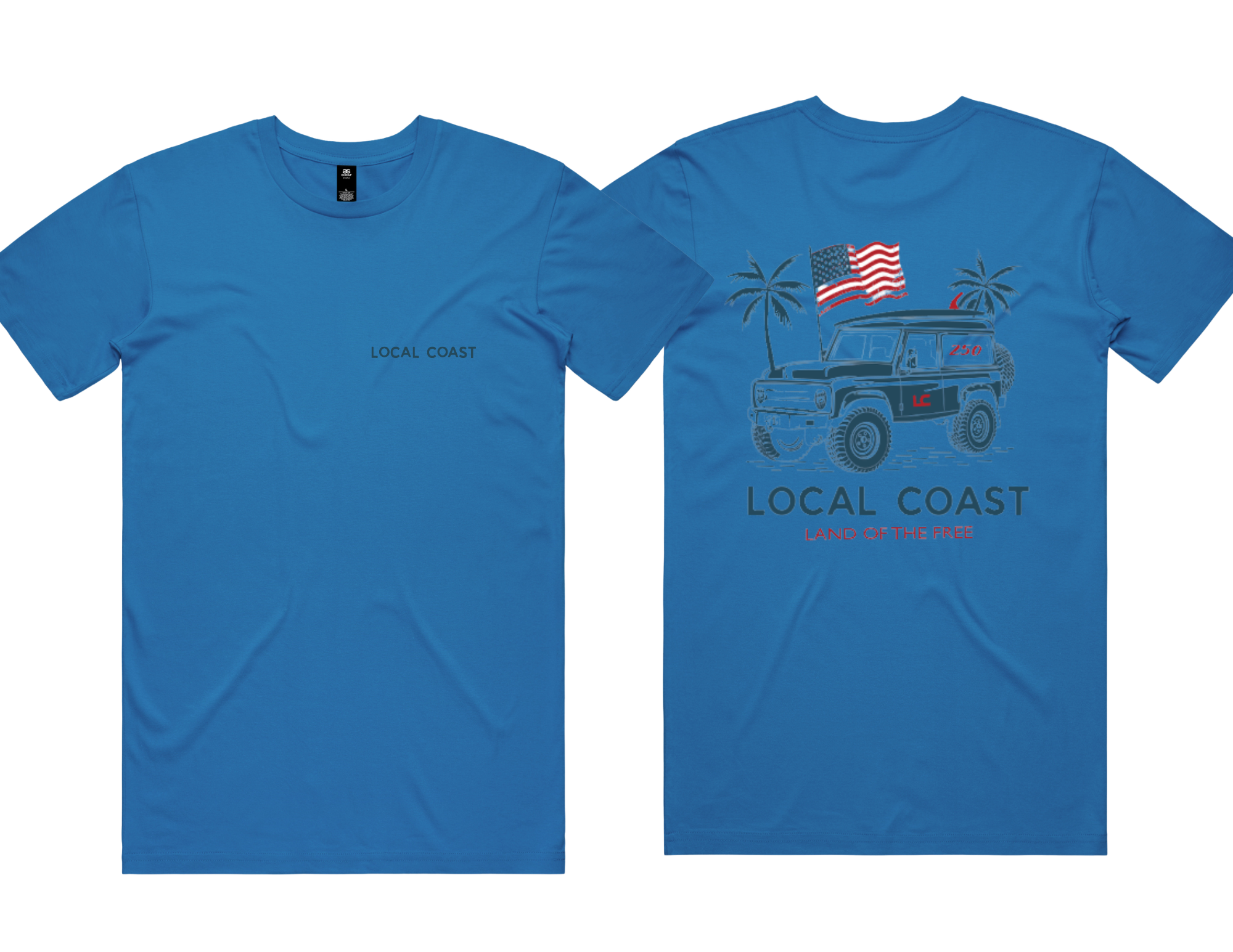 Americana Beach T-Shirt — Local Coast USA 250 Tee