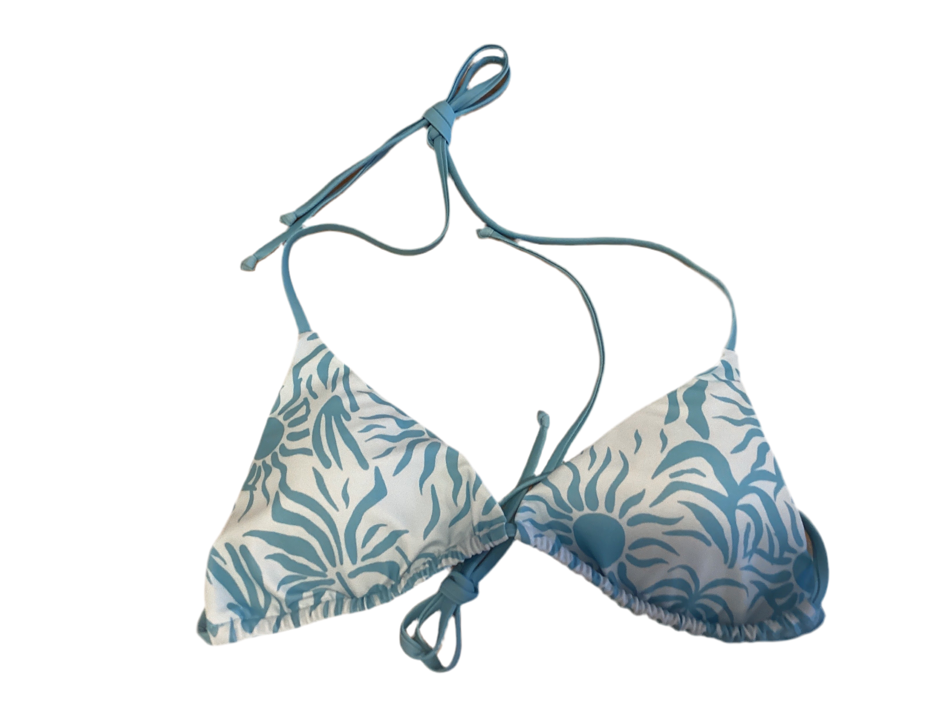 Sun & Palm Print Bikini Top