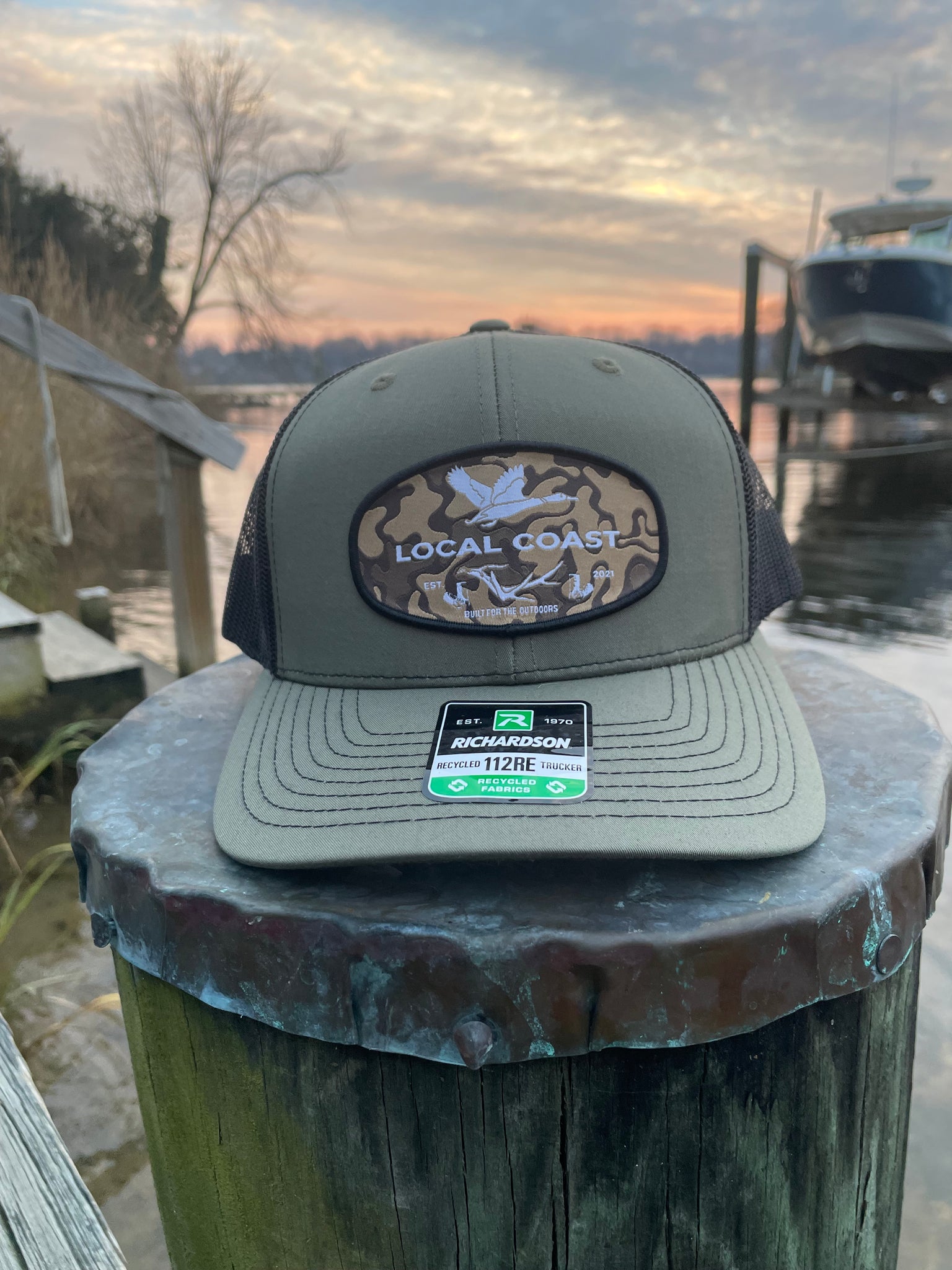 Olive “Built for the Outdoors” Camo Patch Hat