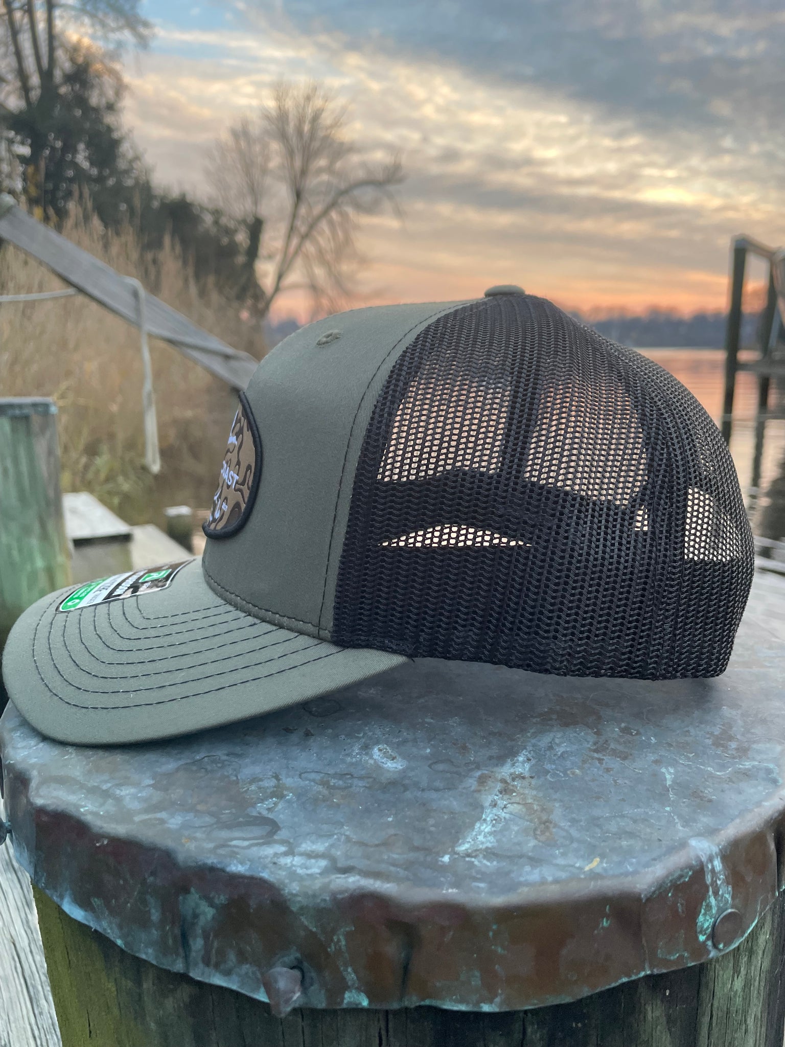 Olive “Built for the Outdoors” Camo Patch Hat