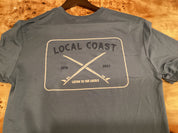 Surf Performance Tee - Navy with Custom Surfboard Design
