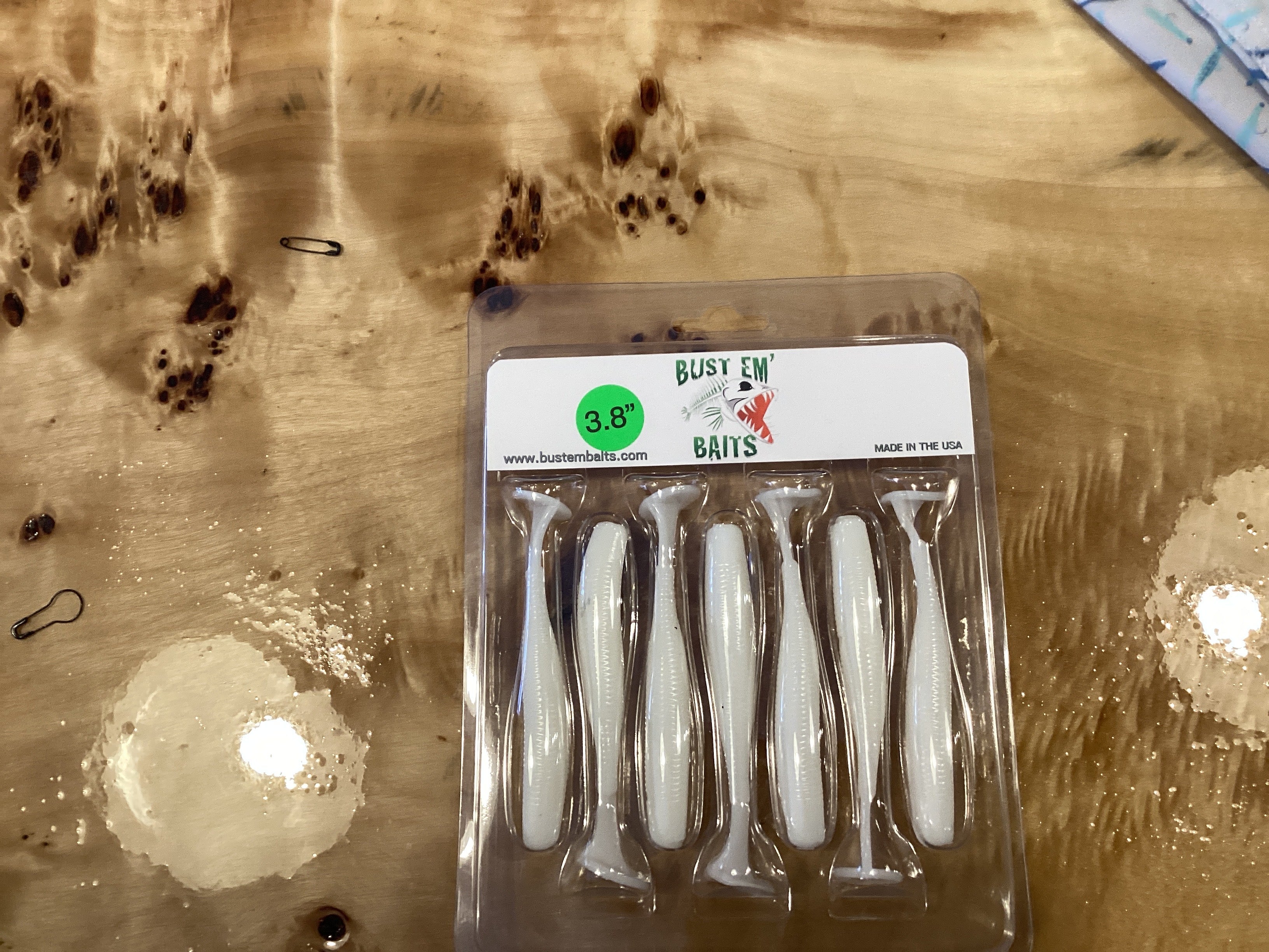 3.8” Paddle White Bait