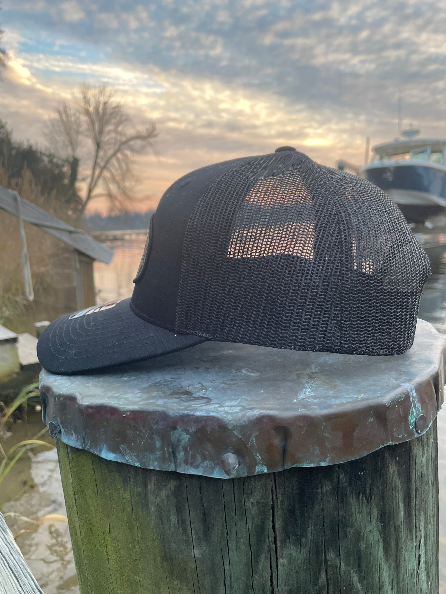 Black “Built for the Outdoors” Camo Patch Hat