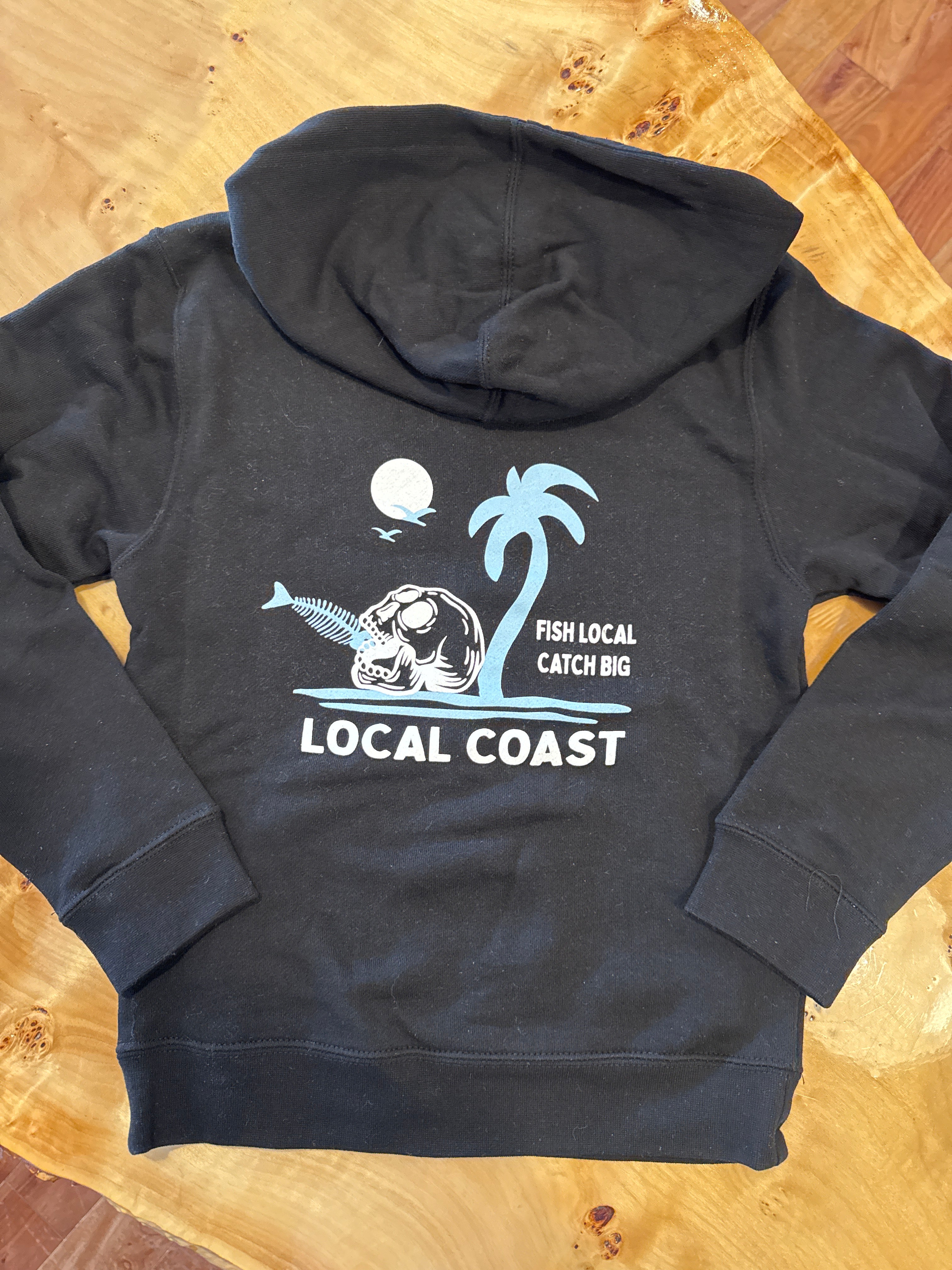 Fish Local, Catch Big Hooded Sweatshirt Youth - Local Coast