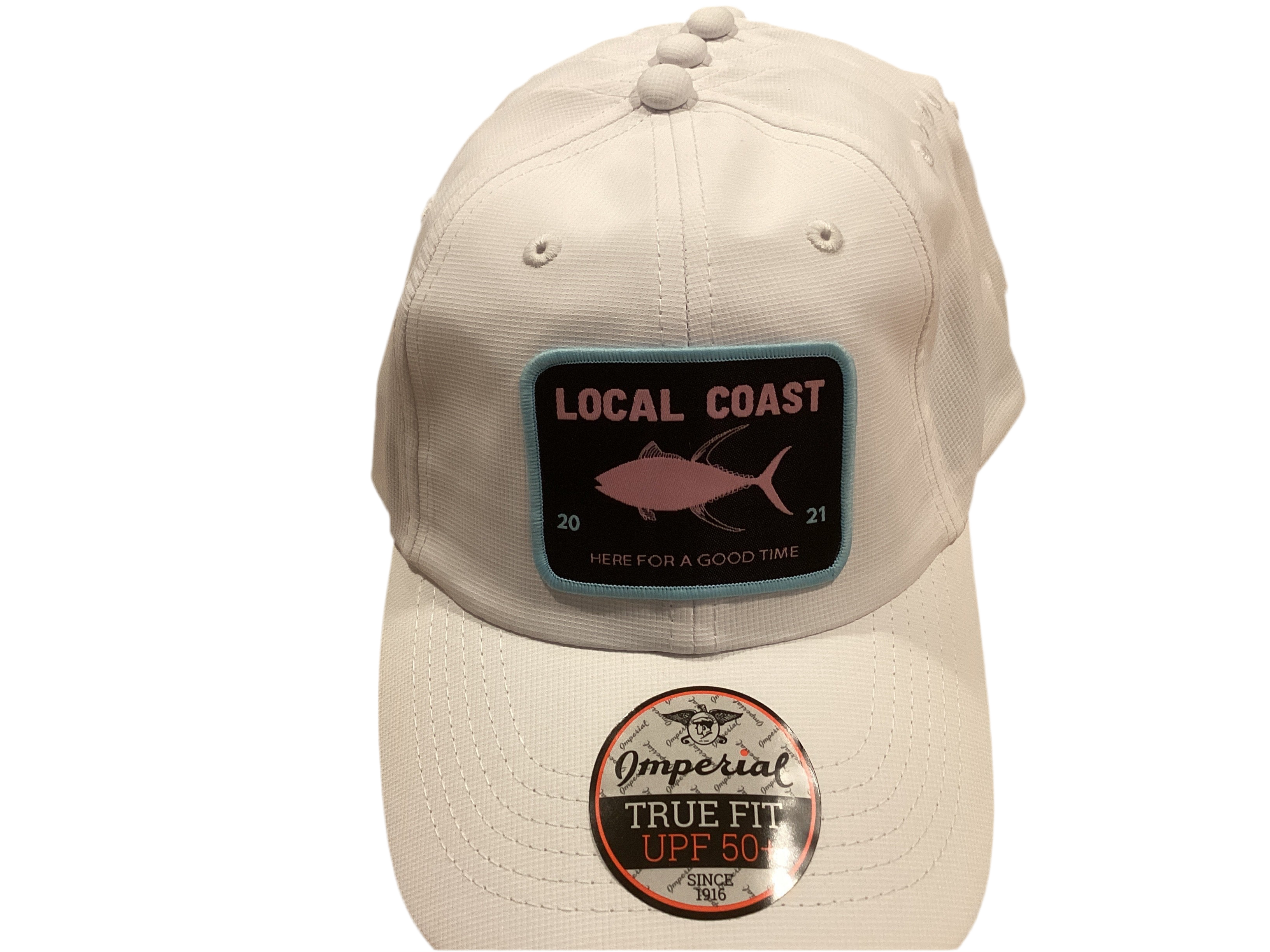 Pink tuna white Performance Hat