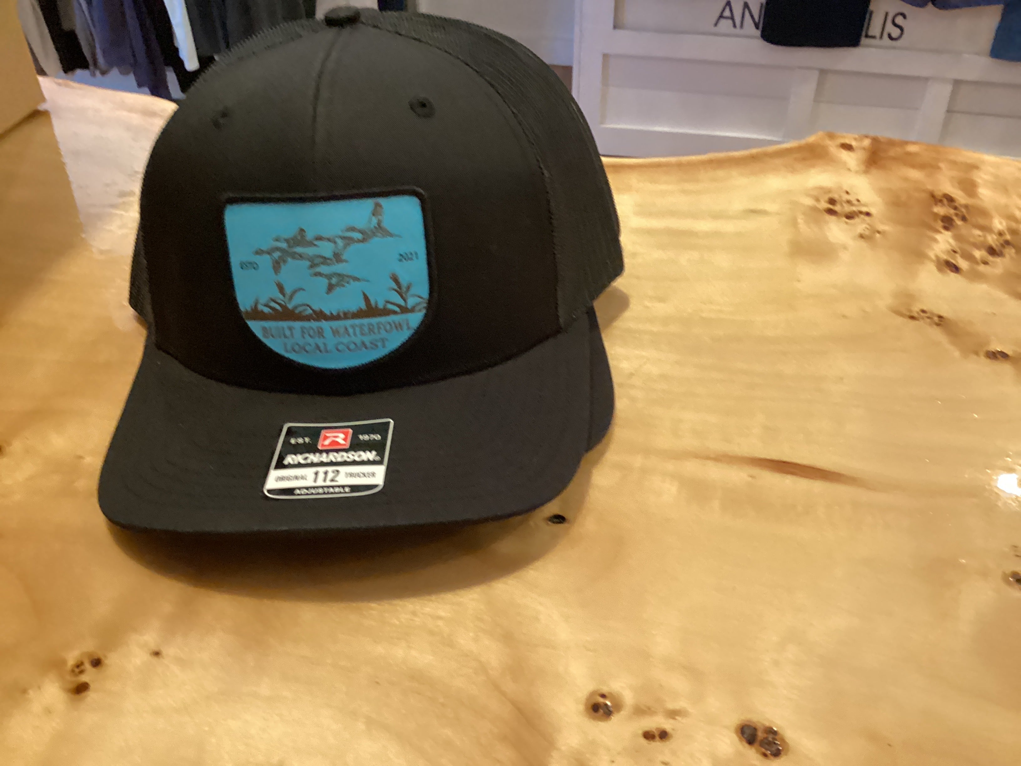 Built for Waterfowl Trucker Hat - Black Richardson 112 - Local Coast