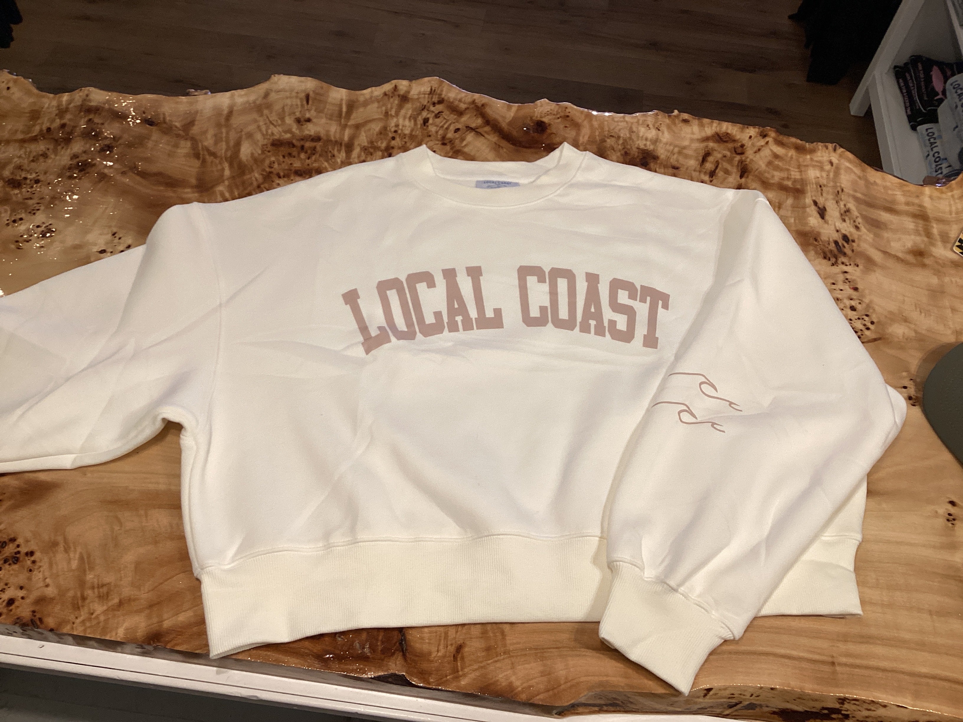 Ivory Waves Crewneck