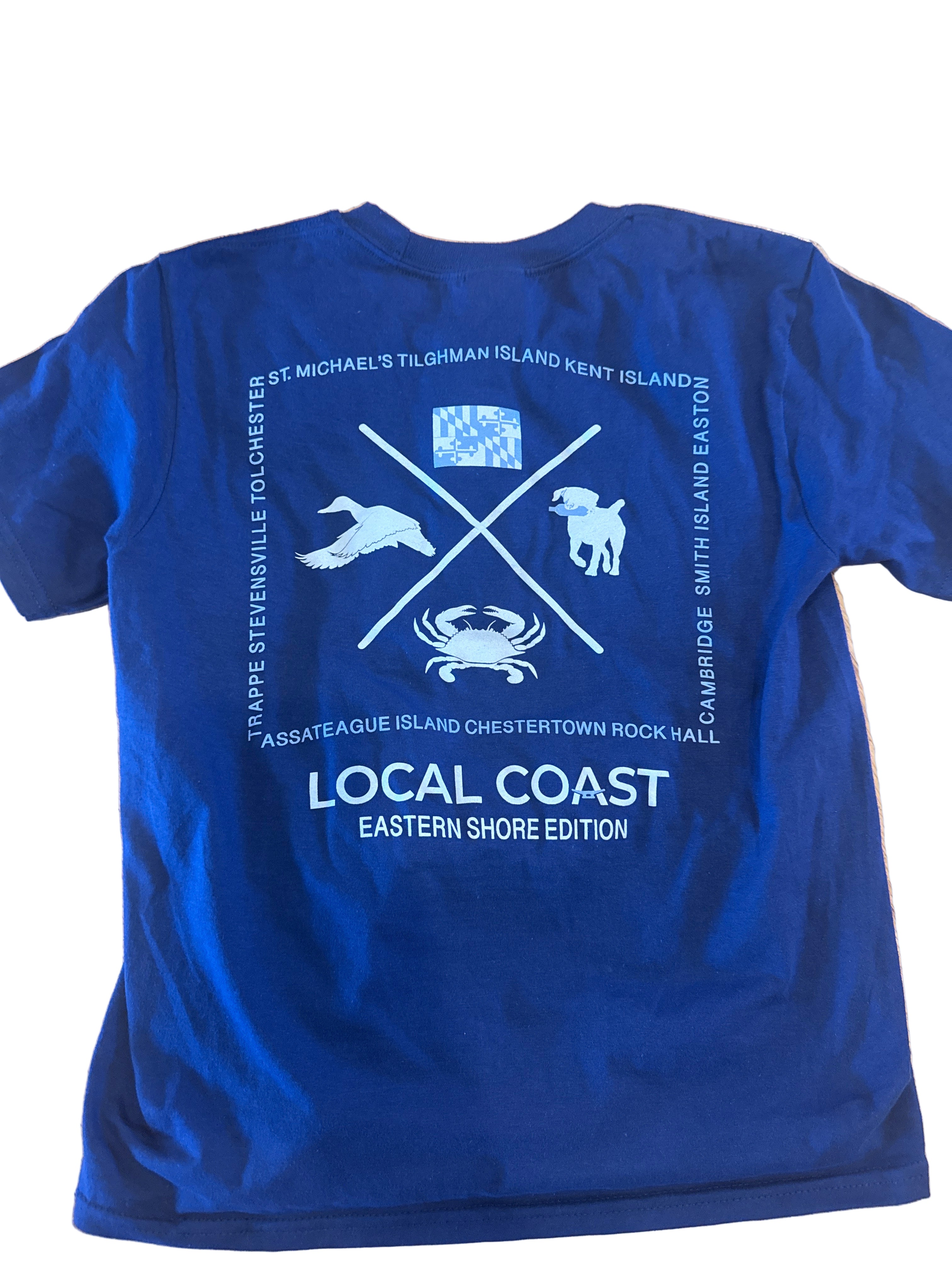 Eastern short blue youth tee