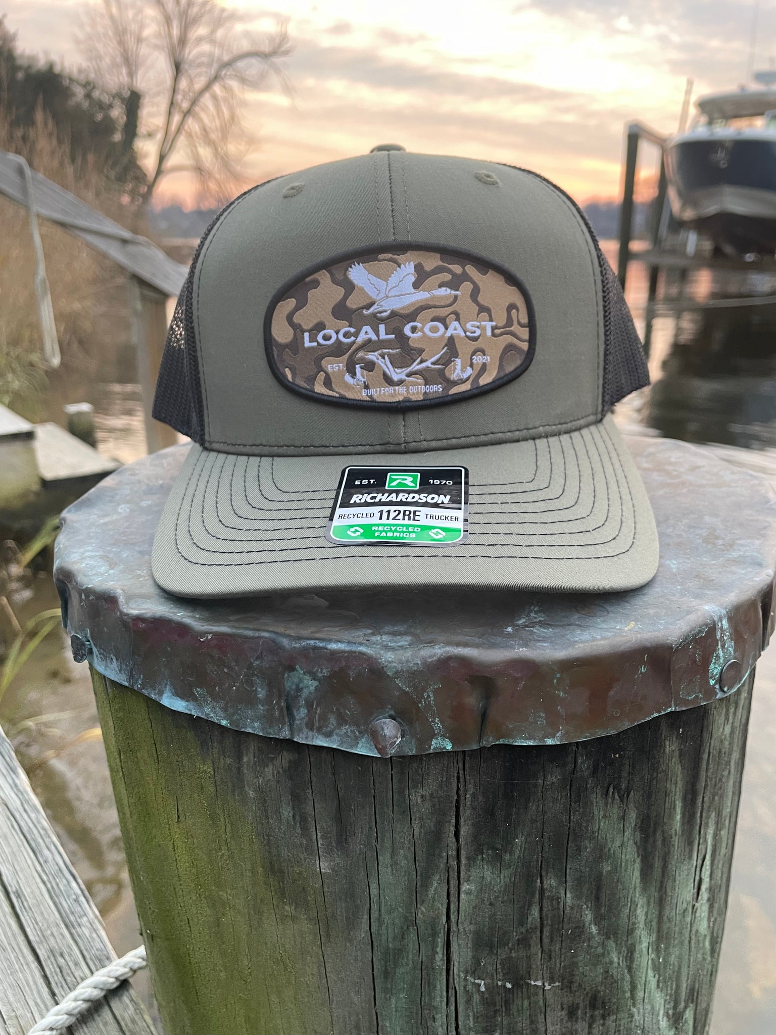 Olive “Built for the Outdoors” Camo Patch Hat