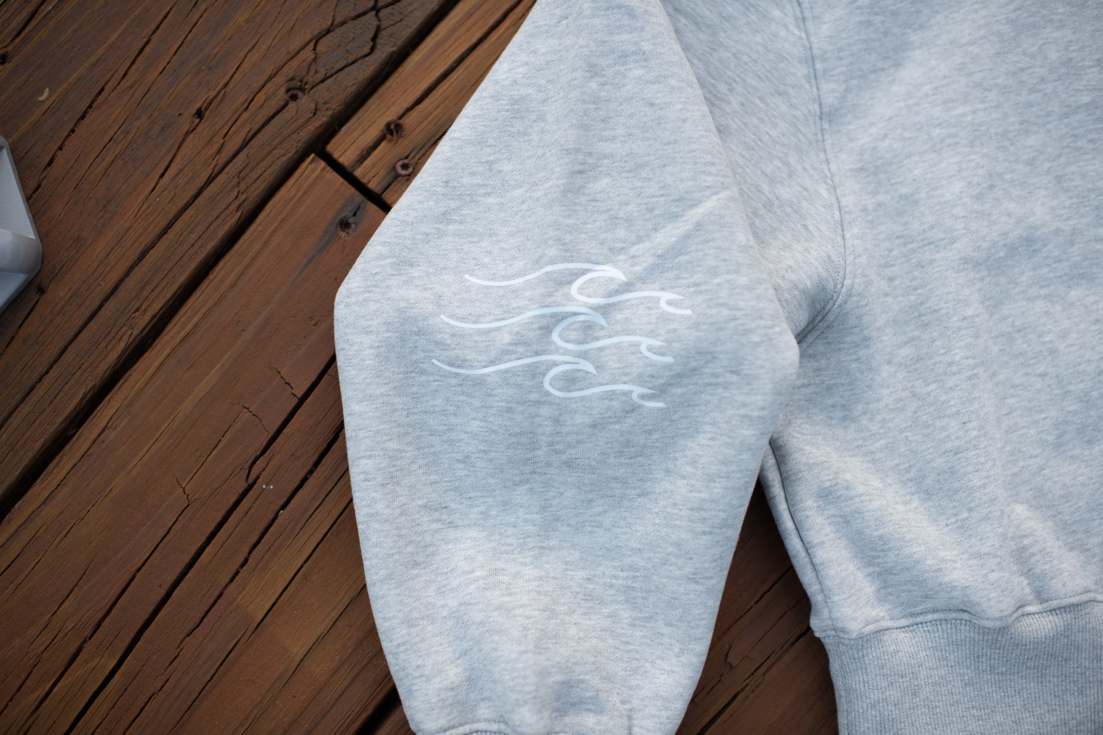 Gray Waves Crewneck