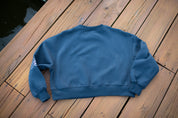 Navy Waves Crewneck