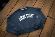 Navy Waves Crewneck