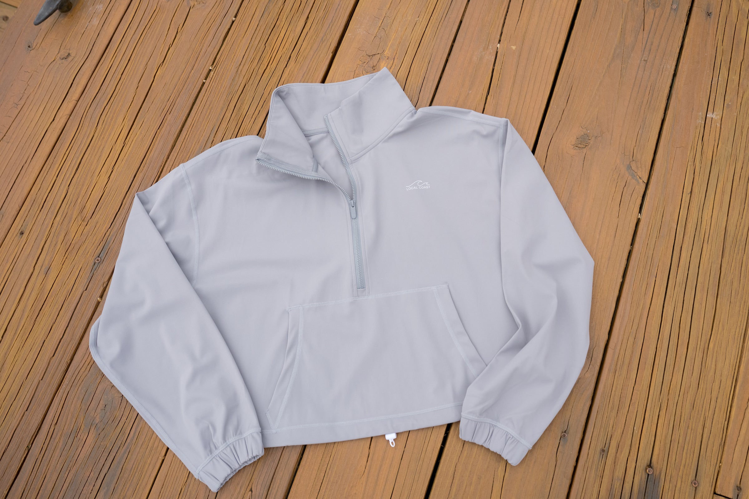 Women's Gray Half Zip Pullover