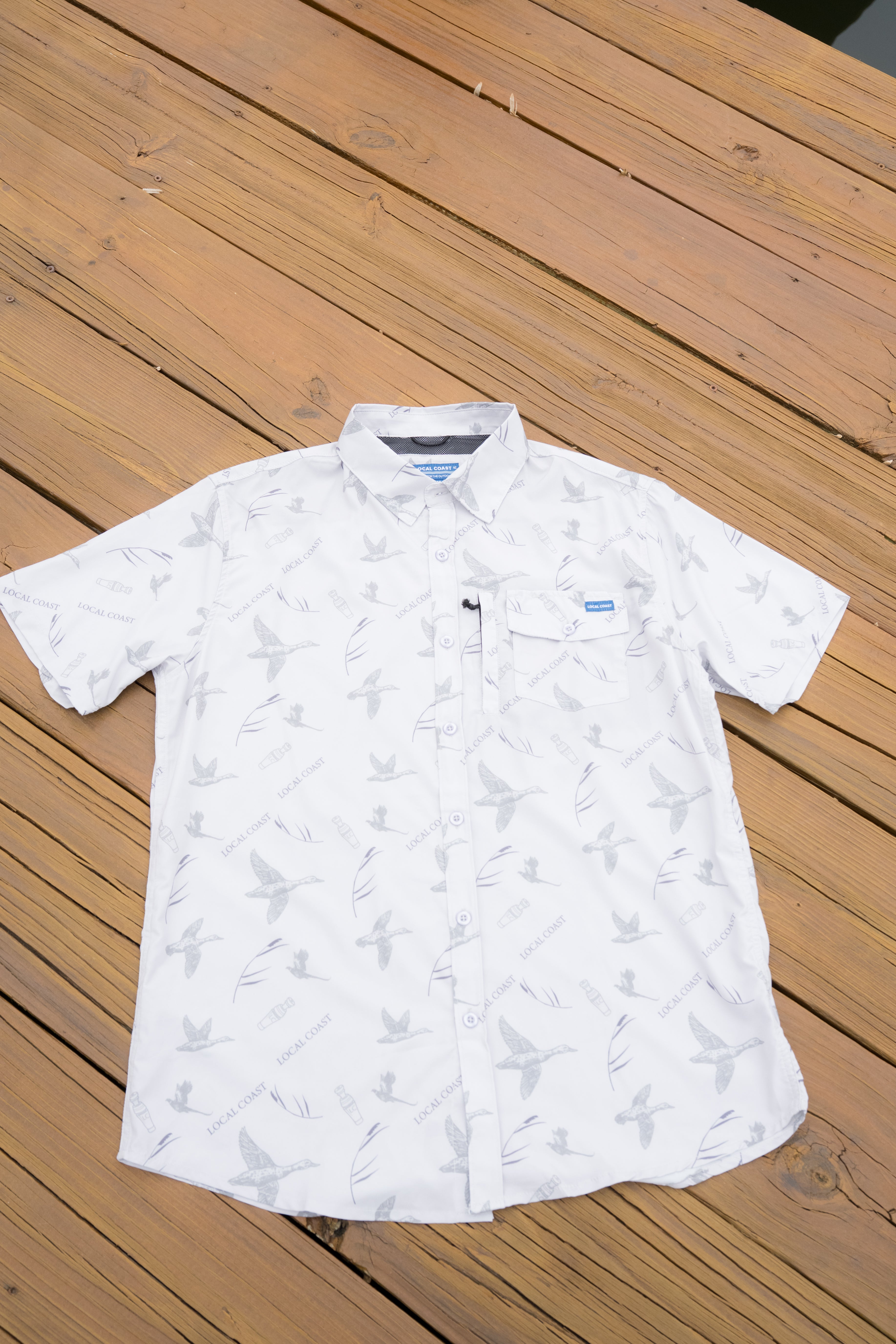 Duck Hunting Grey Button Down