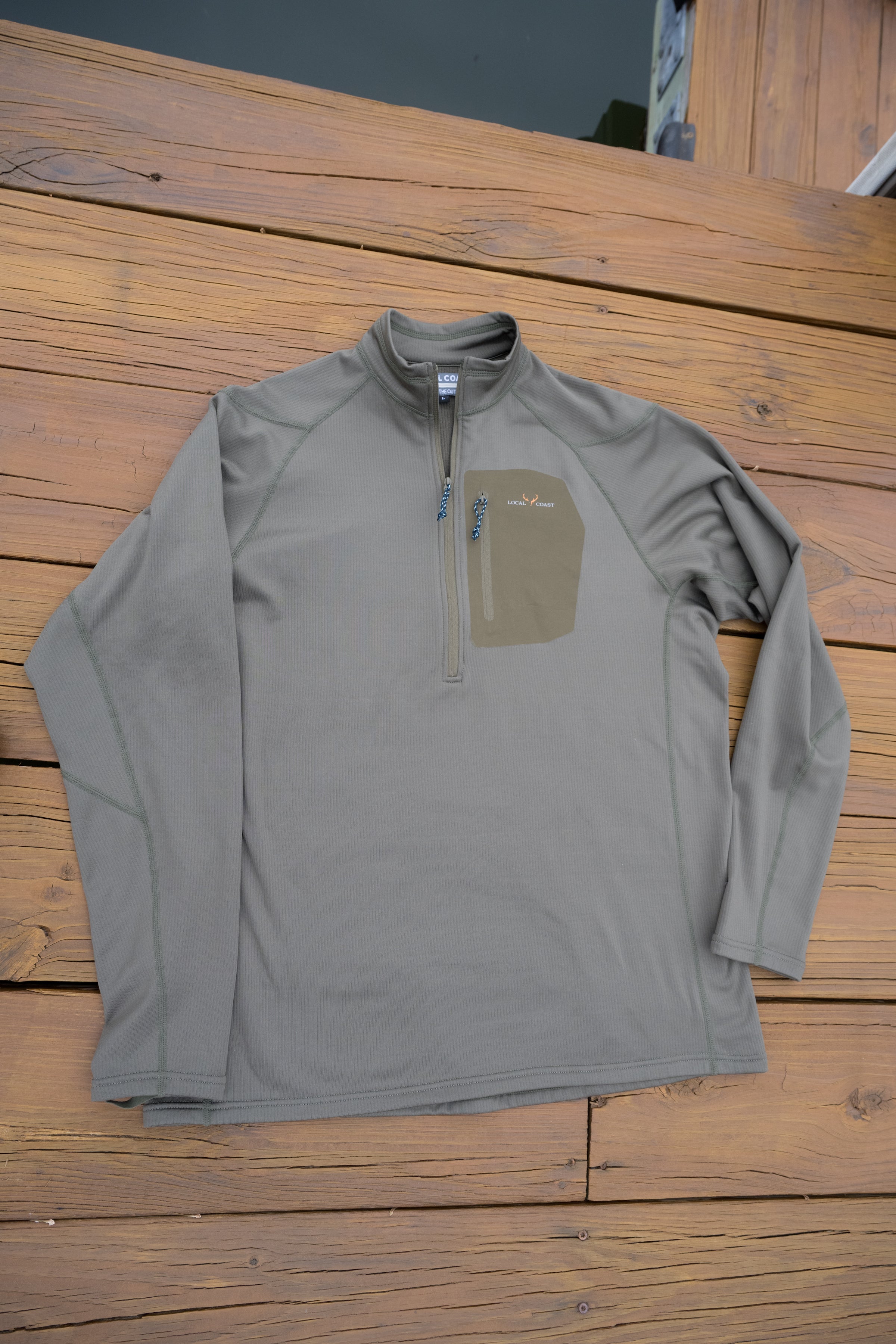 Olive Deer Base Layer Half-Zip