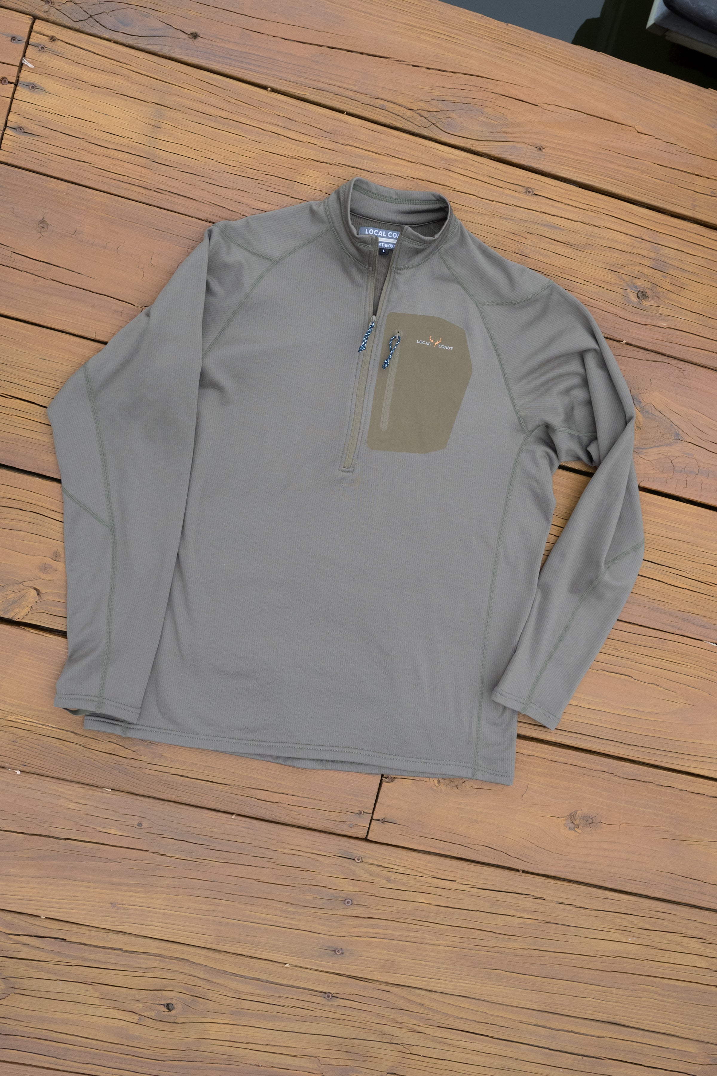 Olive Deer Base Layer Half-Zip