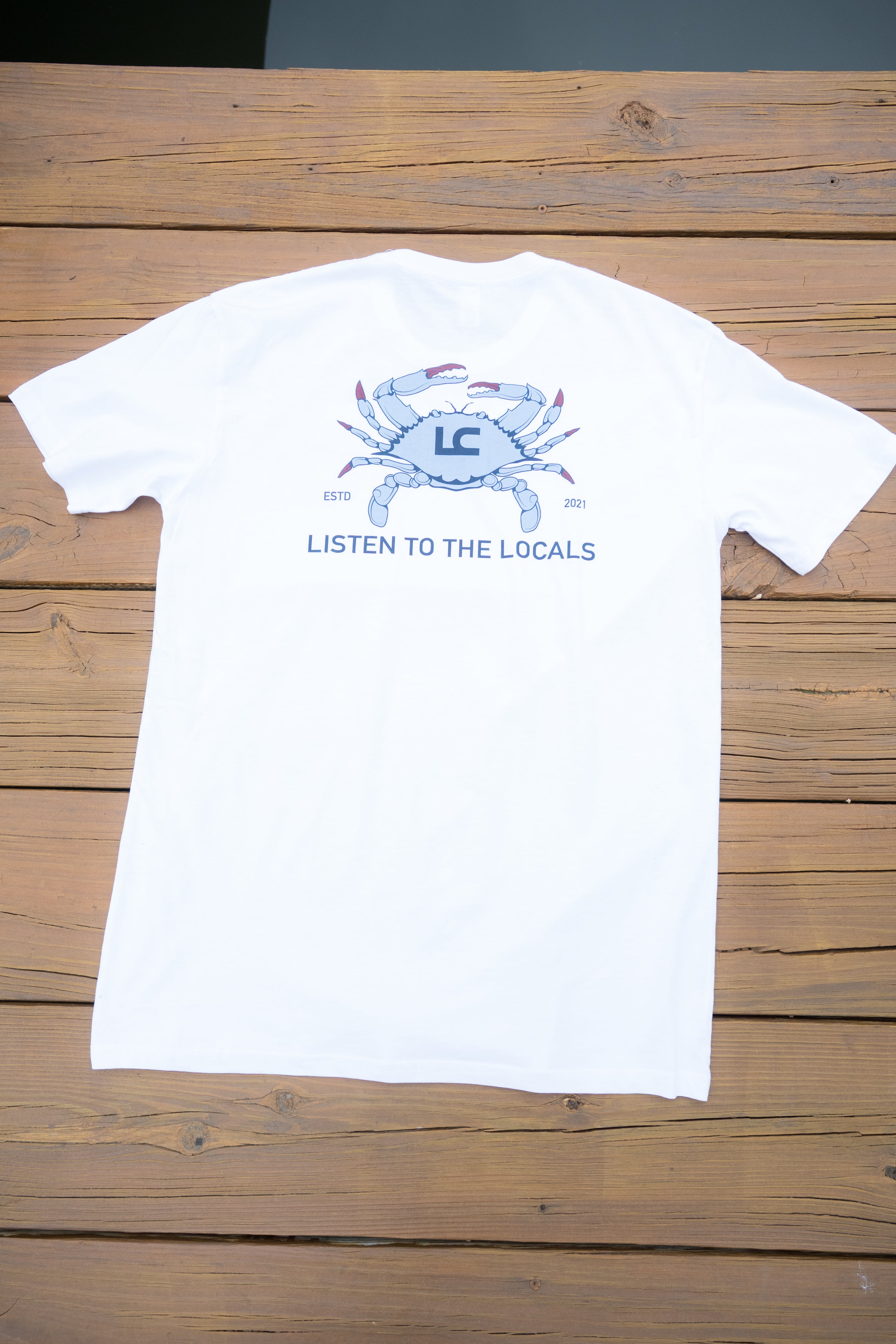 "Listen to the Locals" Maryland Blue Crab T-Shirt