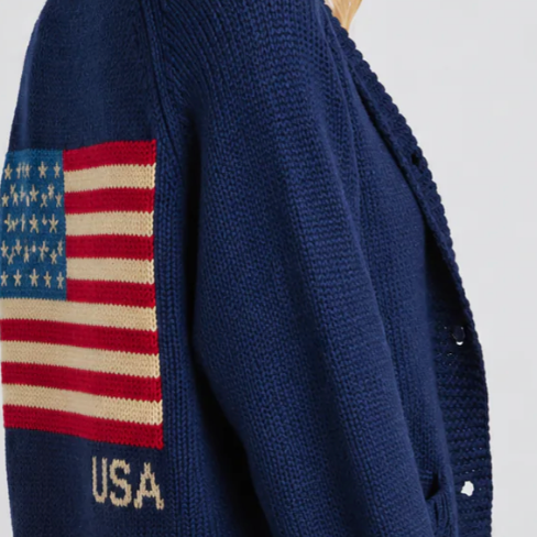 The Varsity Flag Cardigan USA Edition - Local Coast