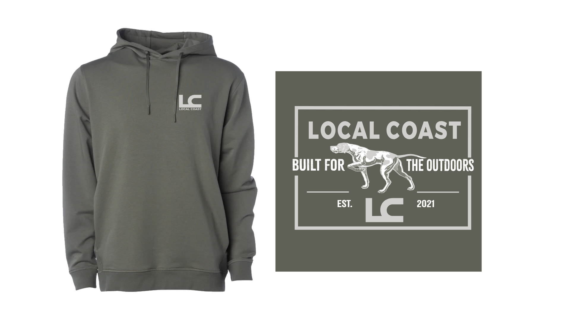 "Built for the Outdoors" Dog Hooded Sweatshirt