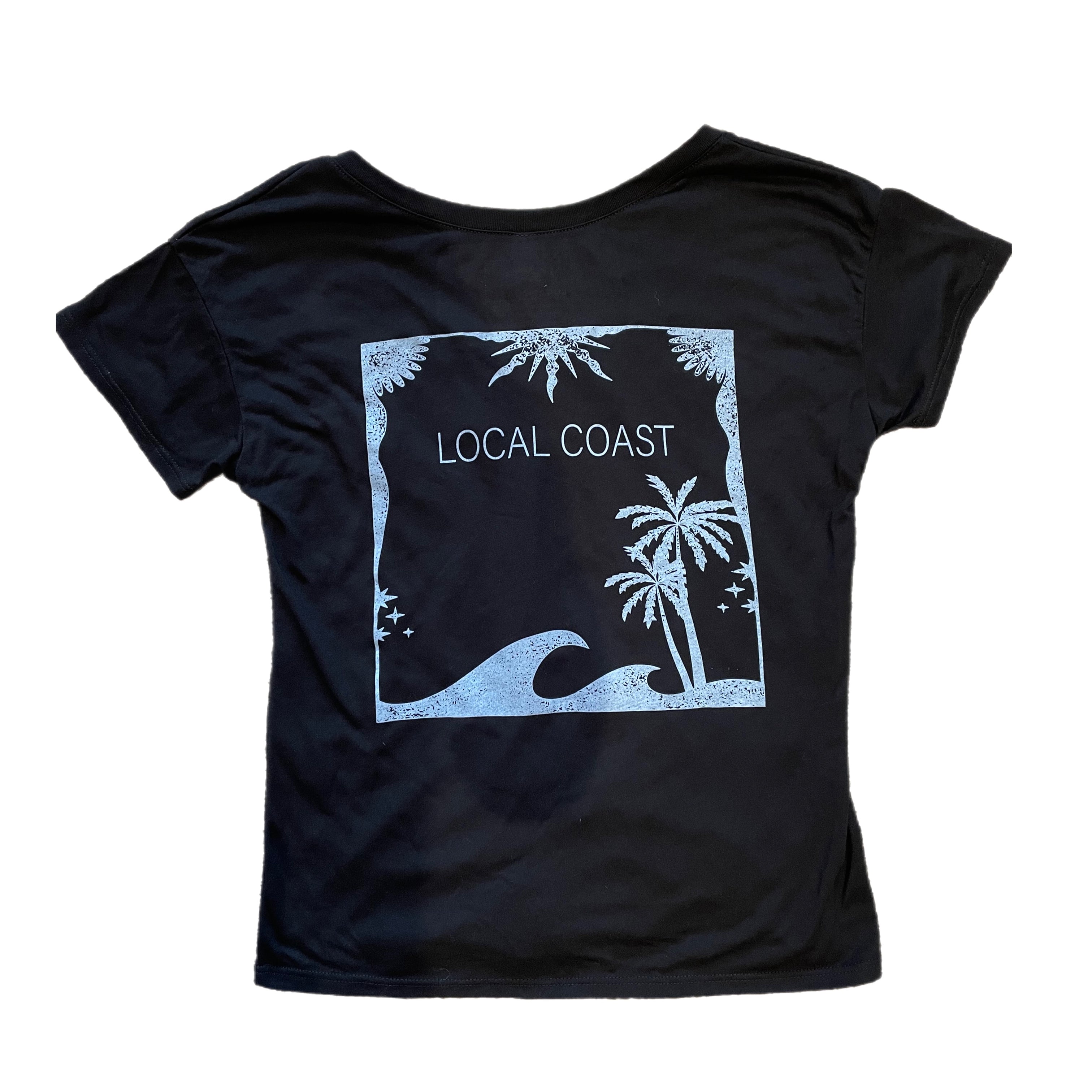 Women’s Black Surf T-Shirt - Local Coast