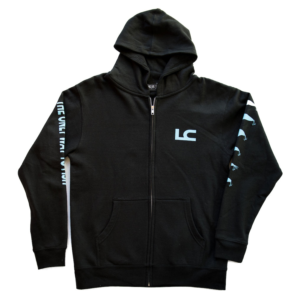 Youth Black Lures Full Zip Sweatshirt