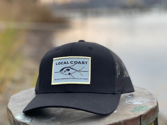 Local Coast™ Black with yellow Flat King Hat