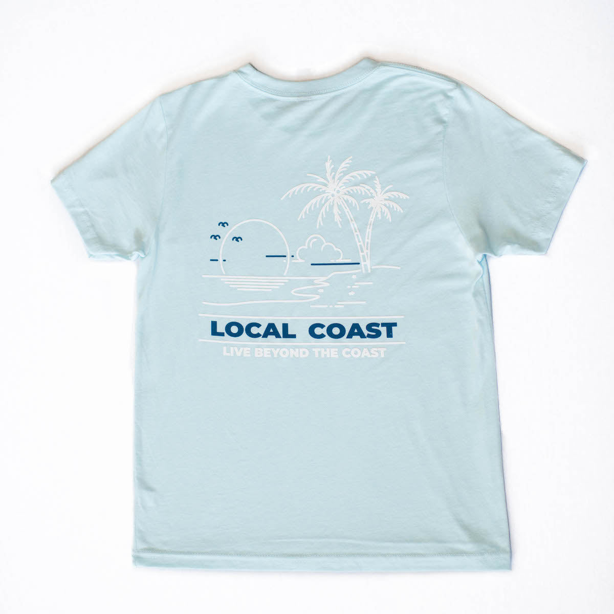 Youth Short Sleeve Light Blue Beach T-Shirt