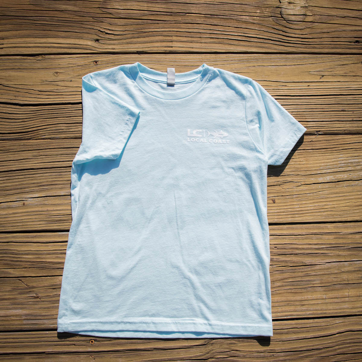 Youth Short Sleeve Light Blue Beach T-Shirt