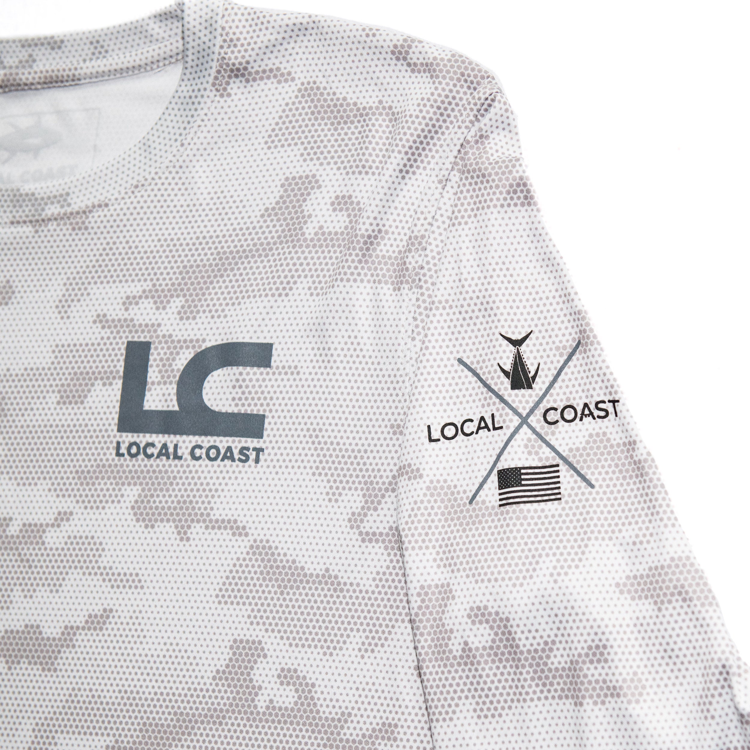 Grey Camo Long Sleeve UPF50+ T-SHIRT