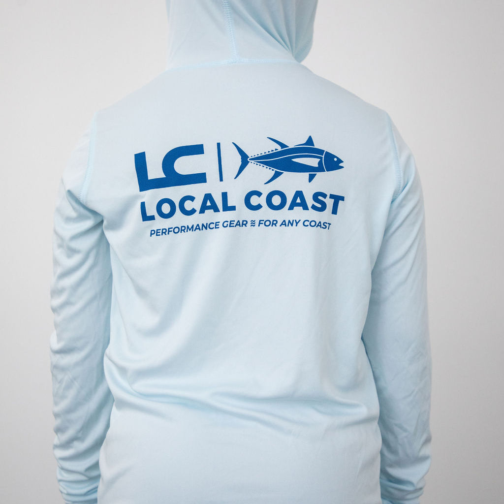 Hooded Performance Long Sleeve Tee - local coast