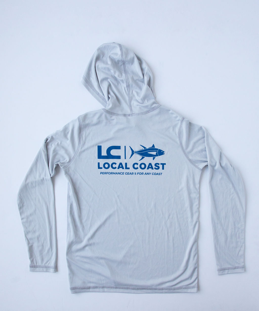 Hooded Performance Long Sleeve Tee - local coast