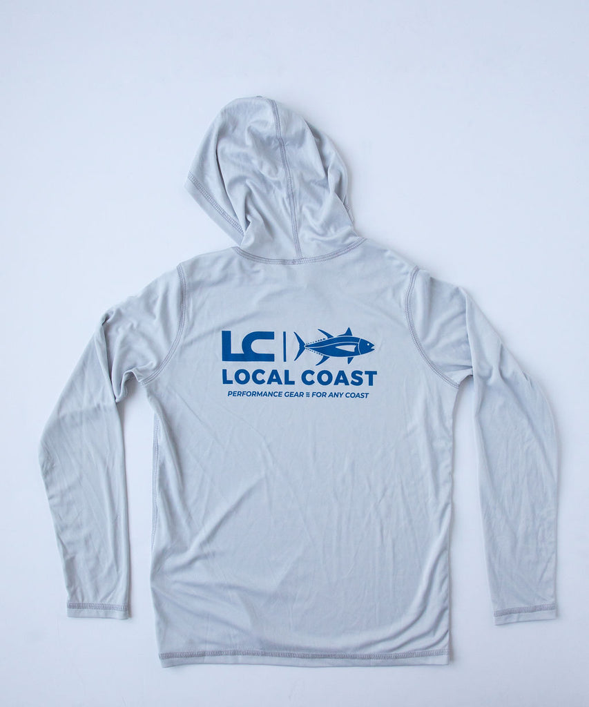 Hooded Performance Long Sleeve Tee - local coast